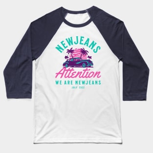 NewJeans attention car retro typography Morcaworks Baseball T-Shirt